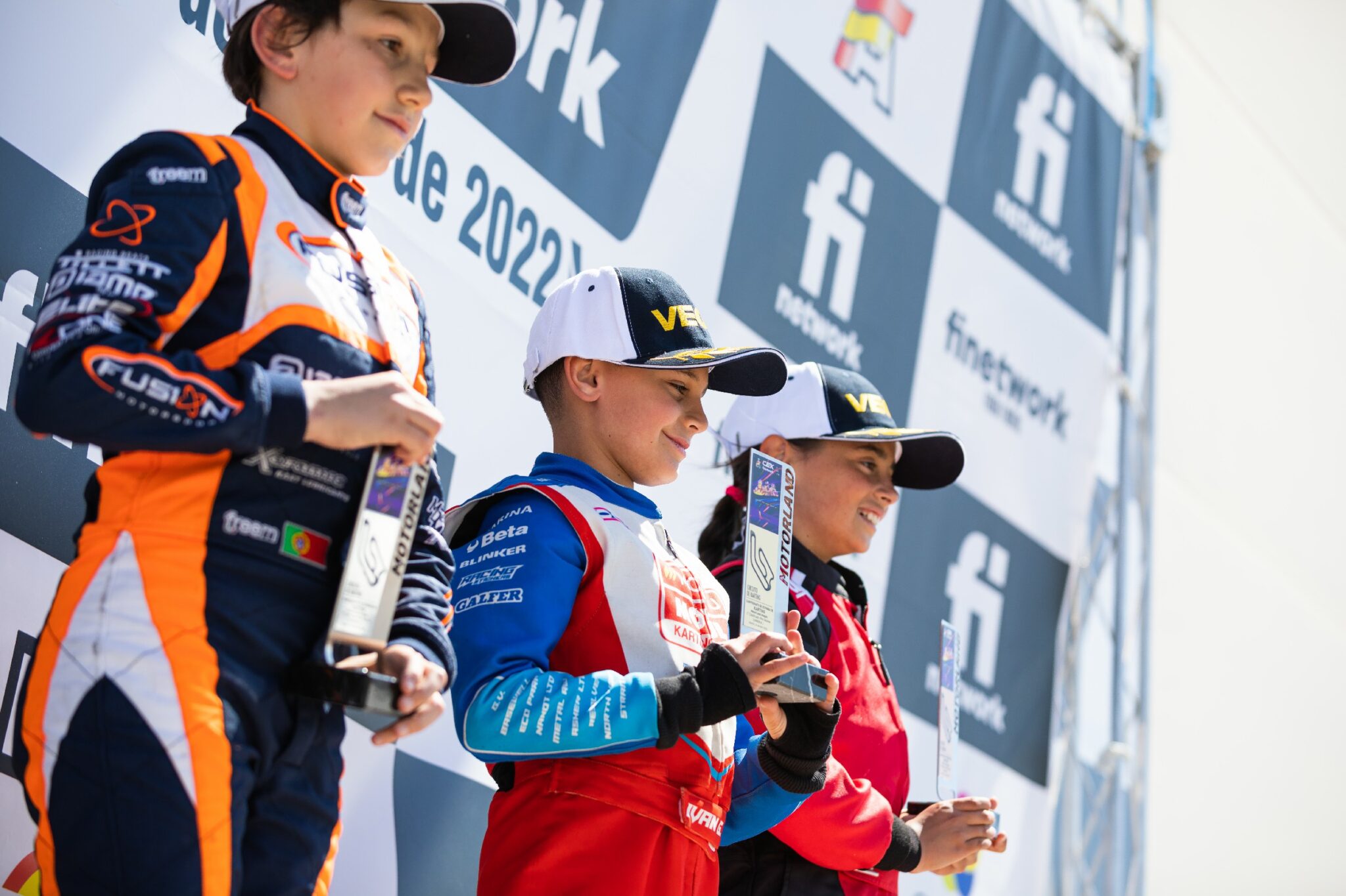 Iván González karting race action
